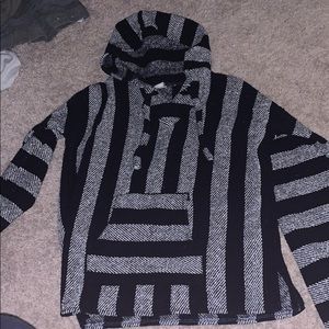 Black grey drug rug